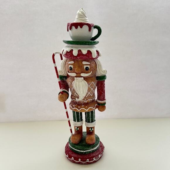Kurt Alder Glittered Wooden Gingerbread Nutcracker Candyland Christmas 12.5" x4" - Picture 1 of 7